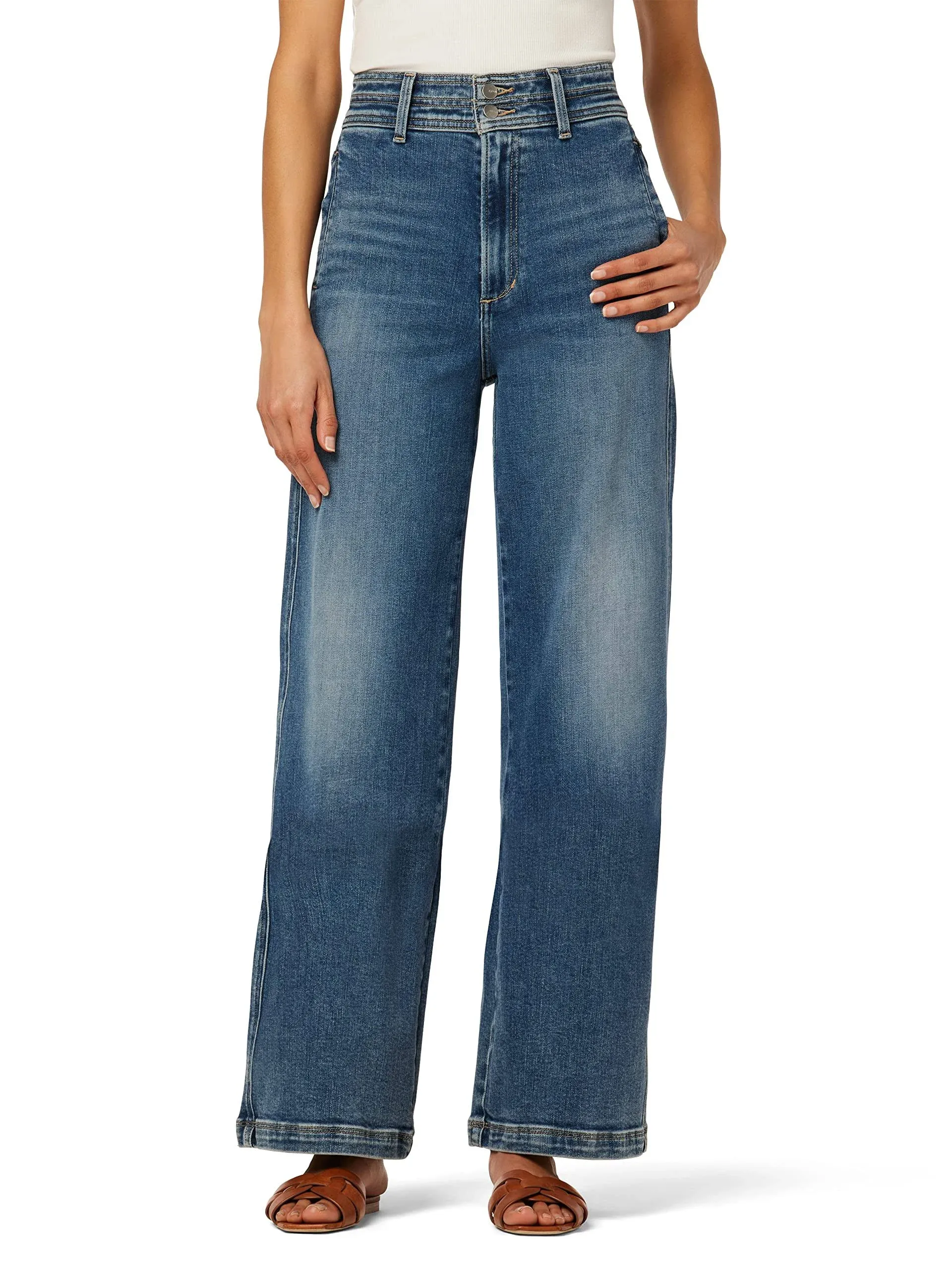 Joe's The Allana High Waist Ankle Wide Leg Jeans in Worth It