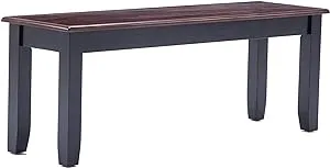 Boraam Bloomington Bench, Black/Cherry