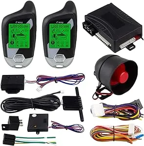 EASYGUARD EC202 2 Way car Alarm System with LCD Pager Display Remote Engine