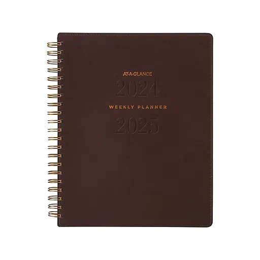 At-a-glance Signature Collection Academic 2024-2025 Weekly Monthly Planner Brown