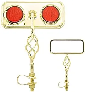 RECTANGLE CAGE MIRROR GOLD RED REFLECTORS.LOW<wbr/>RIDER BIKE PARTS