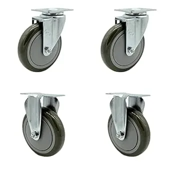 5" Casters for Rubbermaid 4400, 4500 Series - Heavy Duty Replacement, 4PK