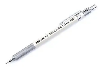 Koh-I-Noor Rapidomatic Mechanical Pencil - 0.5 mm - White