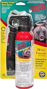 Counter Assault Bear Spray - 2% Capsaicin Bear Deterrent Spray - Bear Pepper Spray for Hiking, Camping, Hunting & More - 8.1 oz