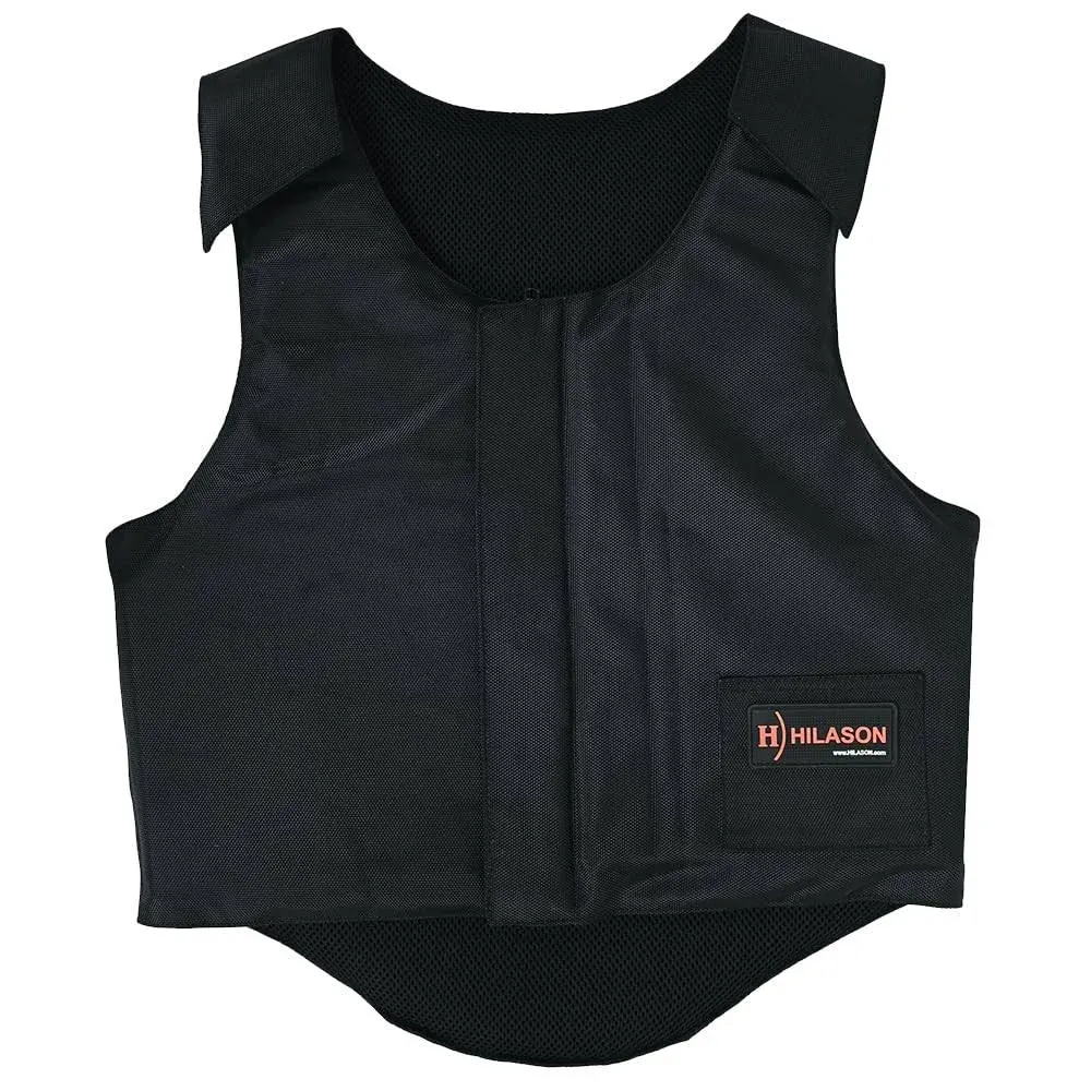 Bull Riding Vest Hilason Black Bull Pro Rodeo Cordura Large