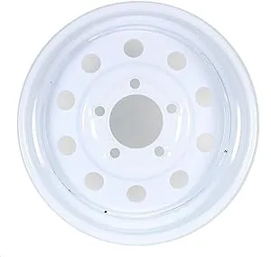 Trailer Rim Wheel 14 x 5.5 in. 14x5.5 5 Lug Bolt Wheel White Modular Design