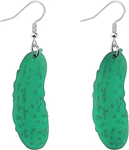 CENWA Pickle Funny Earrings for Pickle Lover Gift Pickle Drop Earrings