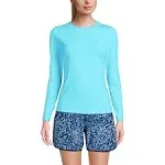 Lands' End Women's Crew Neck Long Sleeve Rash Guard