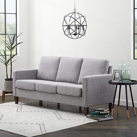 Edenbrook Archer Upholstered Couch – Couches for Living Room - Gray Upholstered Couch - Living Room Furniture - Small Couch - Seats Three - Straight