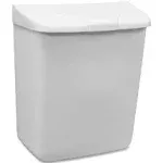 Hospeco Feminine Hygiene Receptacle, White ABS Plastic, 250-201W