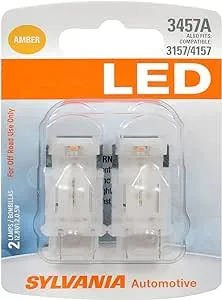 SYLVANIA - 3457 LED Amber Mini Bulb - Bright LED Bulb, Ideal for Park and Turn Lights (Contains 2 Bulbs)