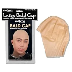 Mehron Makeup Professional Bald Cap for Adults, Men, & Women | Costume Bald Cap for Halloween, Cosplay, & Theatre (Latex)