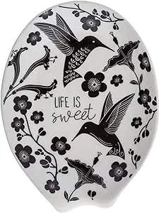 Karma Gifts - B&W Spoon Rest Hummingbird