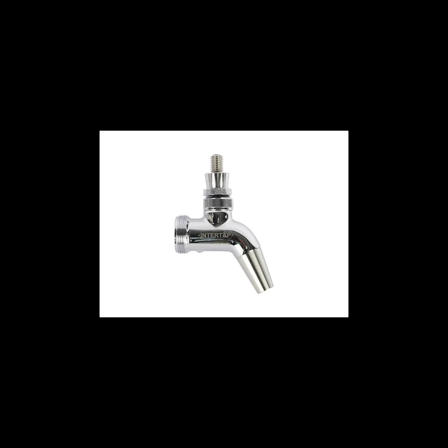 Intertap Stainless Steel Forward Sealing Beer Faucet + 4” Shank + Beer Tap