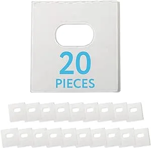 Impresa Clear Vertical Blind Repair Tabs - 20 Clear, Stick-On Tabs (10 Sets) with 2 Alcohol Wipes