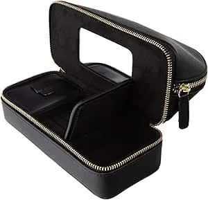 Brouk and Co. Duo Travel Organizer for Cosmetics and Jewelry,V.Leat<wbr/>her Black NIB