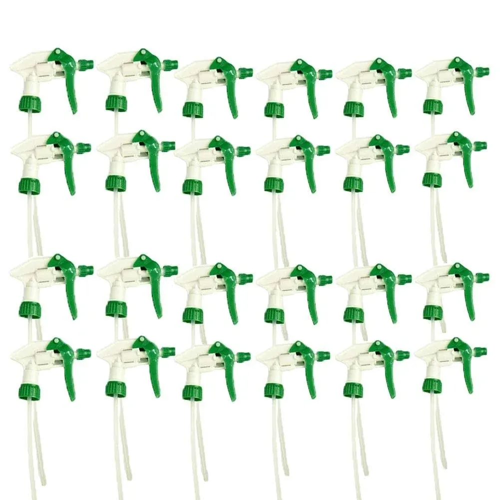 CARCAREZ 24 Pcs Trigger Sprayer Replacement for Sprayer Bottles, Green Spray Bot