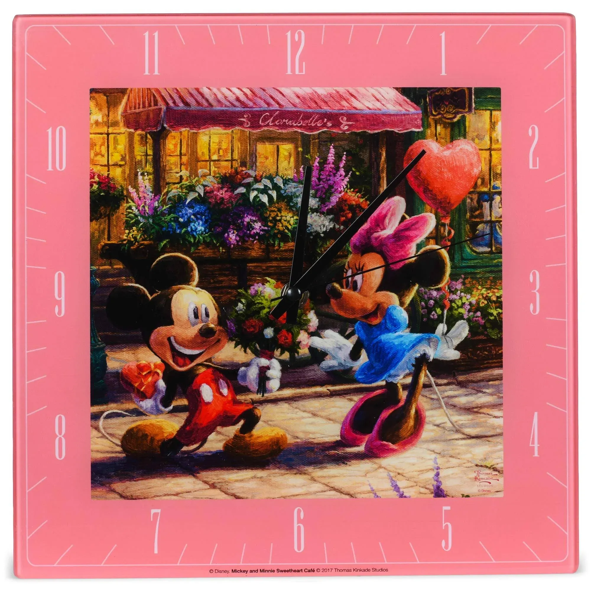 Mickey and Minnie Thomas Kinkade Clock