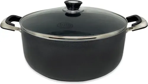 Alpine Cuisine 18 Qt Non-stick Stock Pot Tempered Glass Lid and Carrying Handle