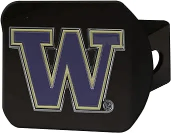 Fanmats NCAA Washington Huskies 3D Color On Black Metal Hitch Cover