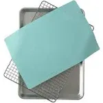 Nordic Ware 3-Piece Cookie Set, 1 Pack, with Aqua Baking Mat