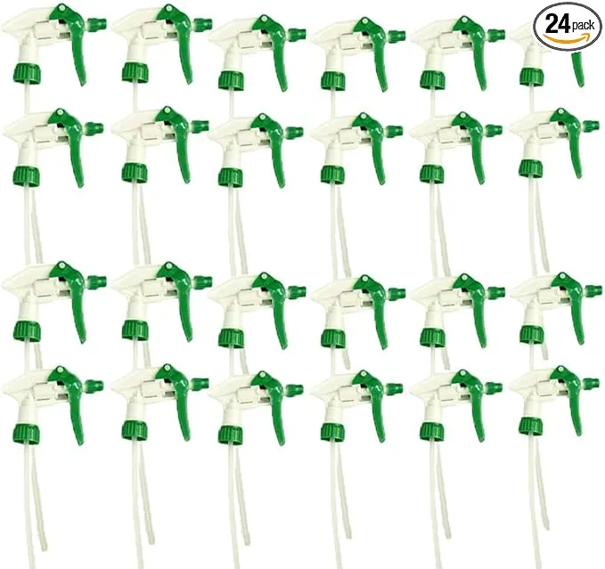 CARCAREZ 24 Pcs Trigger Sprayer Replacement for Sprayer Bottles, Green Spray Bot