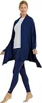 Coolibar Women's Bhakti Sun Shawl UPF 50+, Navy / One Size