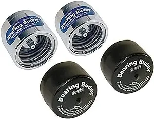 Bearing Buddy Chrome Bearing Protectors (2.328" Diameter) with Bras - Pair