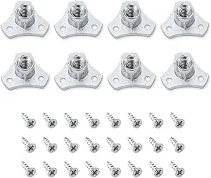 POWERTEC 5/16-18 T Nuts, 8 Pcs | Screw-On Tee Nuts for Bolts and Stem Caster Wheels – Threaded Inserts for Wood Working, Rock Climbing Holds and Furniture | 1/2" Length (QTN1108)