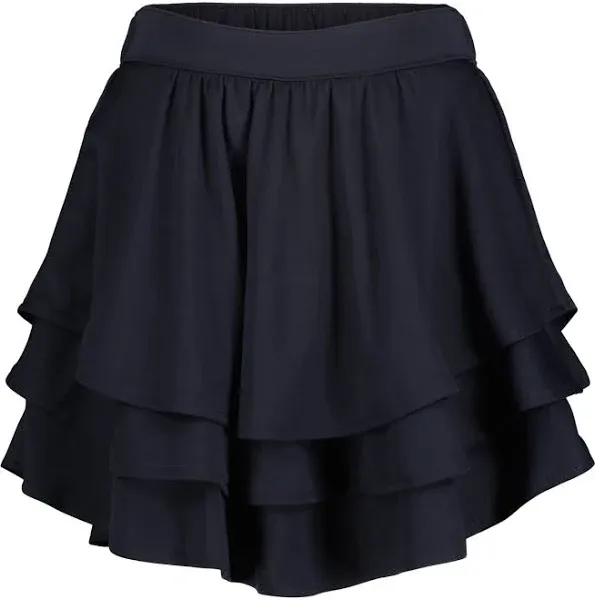 Nautica Big Girls Plus Size Uniform Pindot Mesh Ruffle Scooter Skorts - Navy - Size 16.5