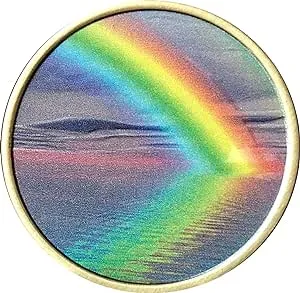 Serenity Peace Within The Storm Color Rainbow Bronze Medallion Chip