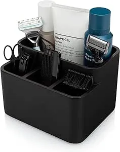 Essentra Home Toothbrush Holder – Matte Black Bathroom Countertop Organizer ...