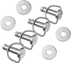 Fastener-1/4 Turn with Washers, Saddlebag Mounting Pin Bolts/Saddle Bag Fasteners Pins for Harley Touring, Softail, Road King, Electra Glide, Street Glide (Fastener-1/4 Turn with Washers)