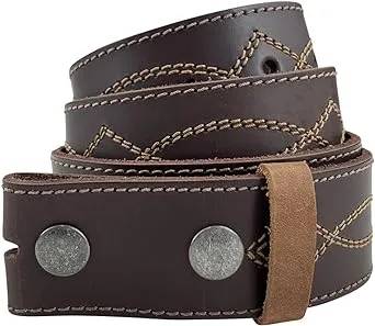 Cowboy Buckleless Belt with Stitching 32