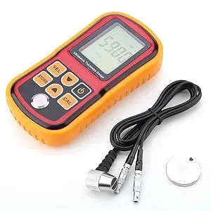 Digital Ultrasonic Thickness Gauge, 1.2-220mm Steel Width Testing Monitor with Self-calibration Function