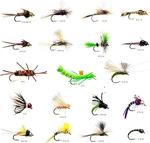 36 Producing Fly Fishing Flies Assortment | Dry, Wet, Nymphs, Caddis, Hopper Fly