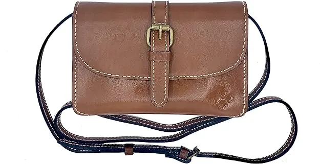 PATRICIA NASH Torri British Tan Leather Small Crossbody Purse Bag Traveler $129