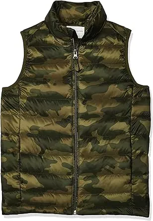 Amazon Essentials Boys and Toddlers' Lightweight Water-Resistant Packable Puffer Vest