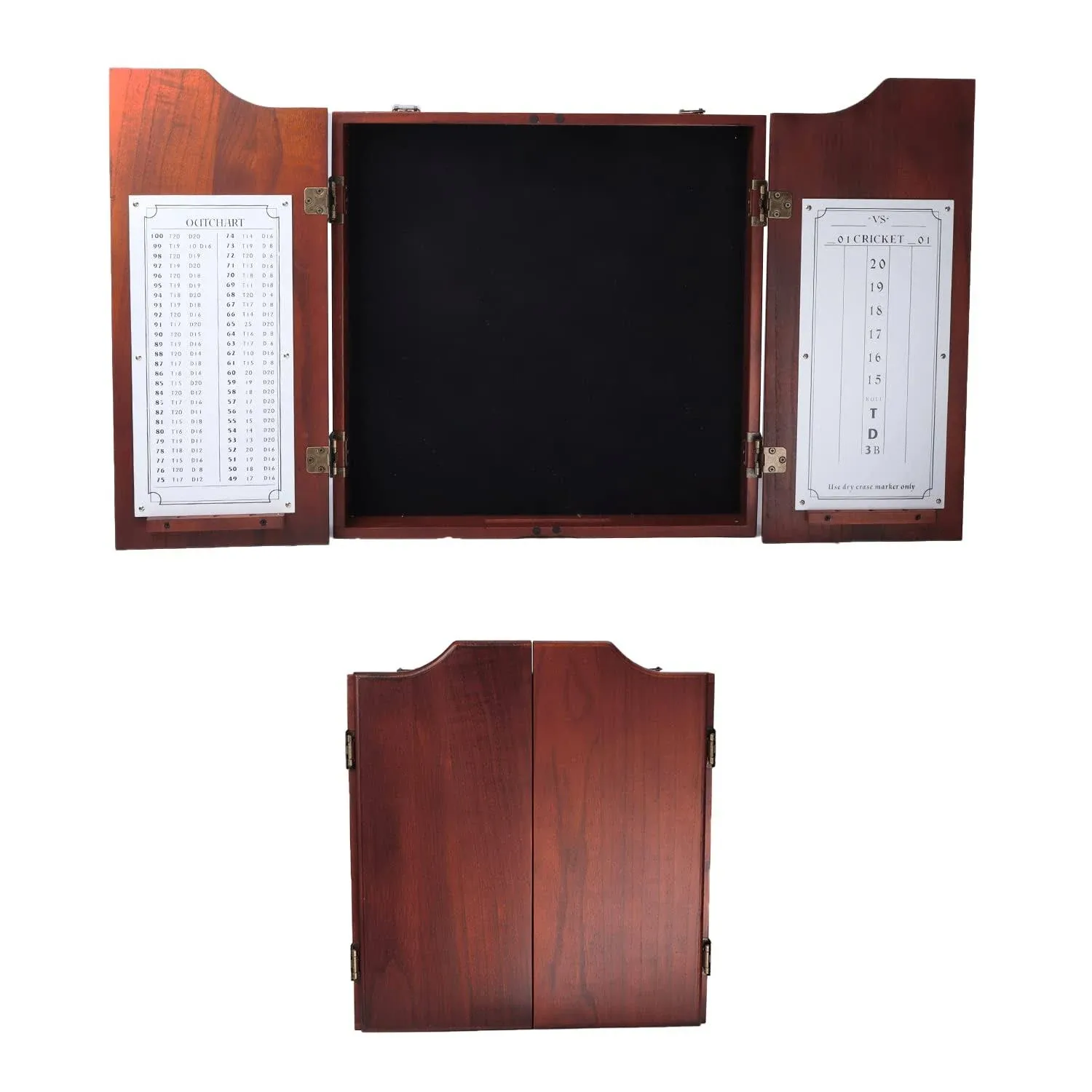 GSE Games & Sports Expert Deluxe Solid Wood Dart Board Cabinet