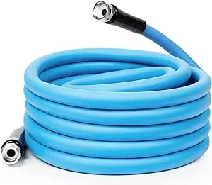 25ft Camper RV Water Hose, 5/8'' Drinking Water Hose for RV Park, Camping, Garden, Lead-Free and Kink-Free, NSF Certified, Blue