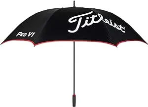 Titleist Tour Single Canopy Golf Umbrella Black Black Red