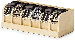 MinBoo Bamboo Belt Organizer Box