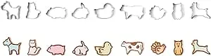 Fox Run 3645 Mini Animal Cookie Cutter Set, Stainless Steel, 9-Piece, 0.75 x 1.5 x 1 inches