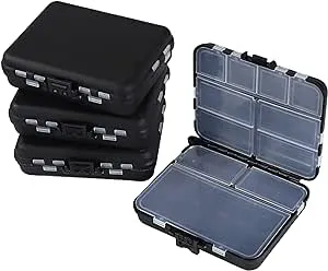 Hlotmeky Small Tackle Box Organizer 4 Pack Mini Tackle Boxes Plastic Fishing Organizer Tackle Storage Containers Kayak Fly Boxes