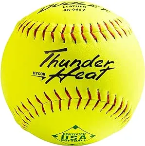 Dudley 12" USASB Thunder Hycon Leather Slowpitch Softball - 12 Pack