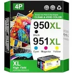 950XL 951XL Combo Pack Compatible for HP 950 951 XL Ink Cartridge Replacement fo