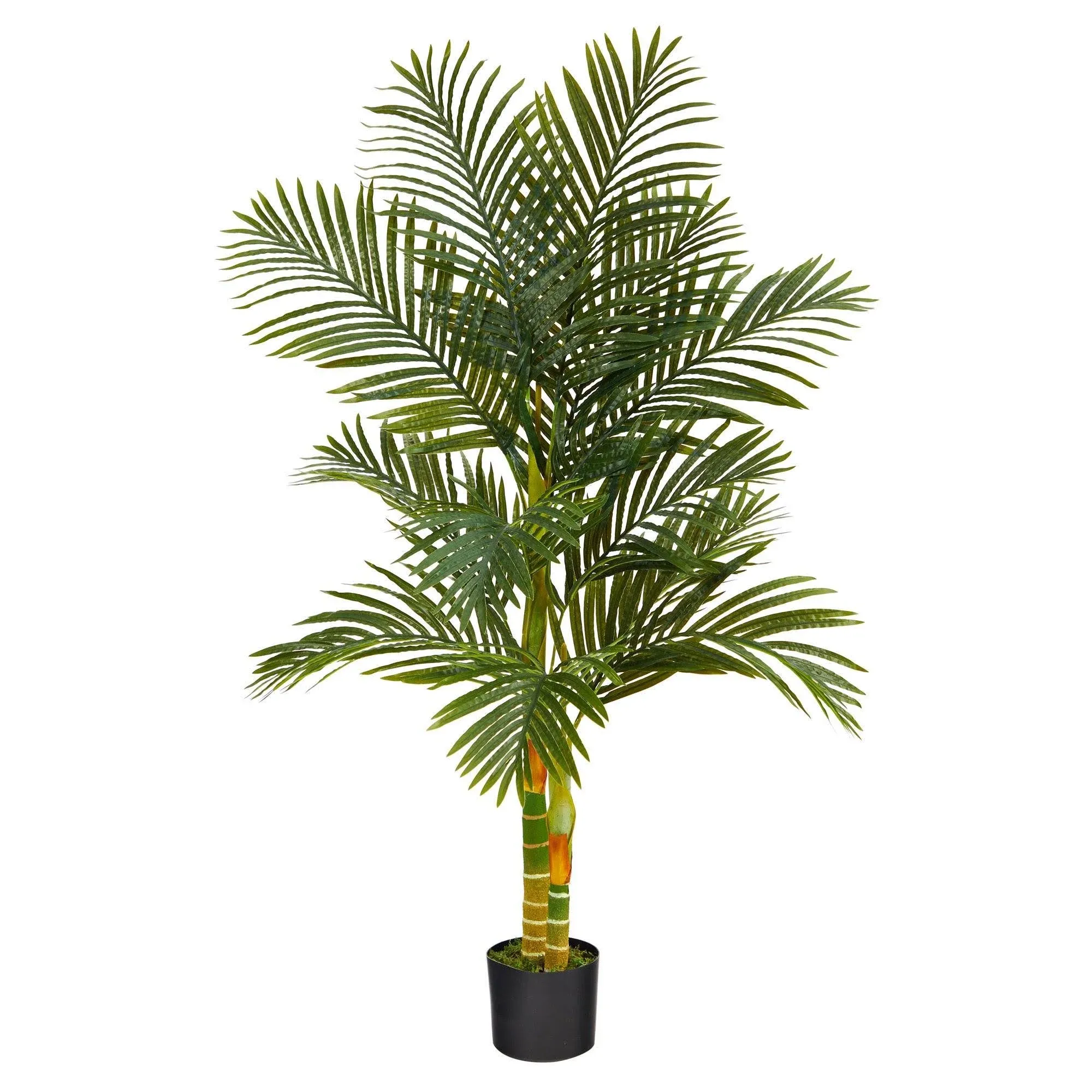 Nearly Natural 5' Golden Cane Artificial Palm Tree