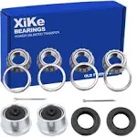 XiKe 2 Set Fits for 25mm Axles Trailer Wheel Hub Bearings Kit 30205 Bearings and Seal TC 30x52x10mm Rotary Quiet High Speed and Durable Include