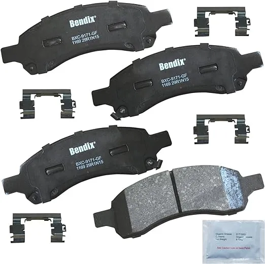 Bendix Priority1 CFC1169 Ceramic Front Brake Pads for Select Models Buick Rainier, Chevrolet Colorado, Trailblazer, Trailblazer EXT, GMC Canyon, Envoy, Envoy XL, Isuzu Ascender, Saab 9-7x