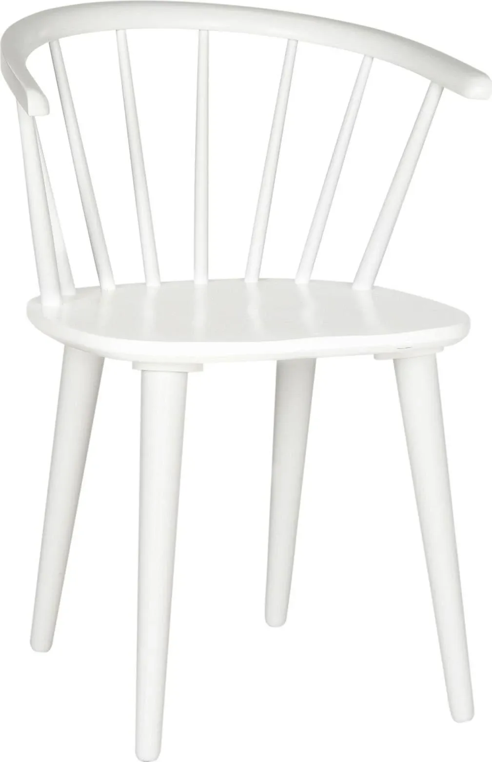 Charlese 18" Curved Spindle Side Chair, Set of 2, White - Midcentury - Dining Chairs - by V.S.D Furniture | Houzz